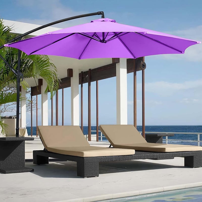 GLDDFDG Patio Umbrella Canopy, Universal Replacement Cover for 10 Feet 8- Ribs Outdoor Round Patio Market Umbrella Parasol Canopy Top Sun Shade Accessory, 300D UV Protective And Water Resistant Patio Canopy (Purple) - Image 3